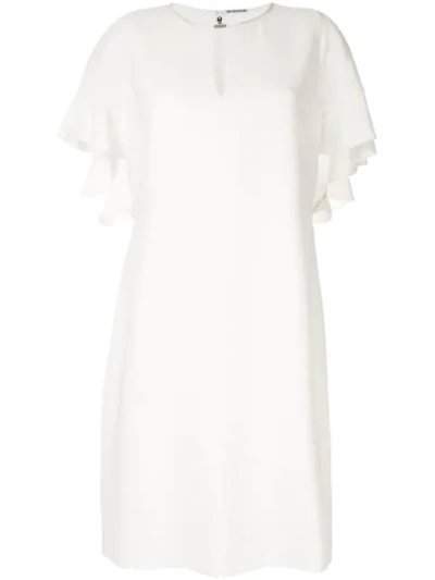 Elie Tahari Theodore Flutter Sleeve Sheath Dress In White