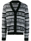 VERSACE INTARSIA KNIT CARDIGAN