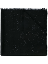 Brunello Cucinelli Sequin-embellished Cashmere-silk Blend Scarf In Black
