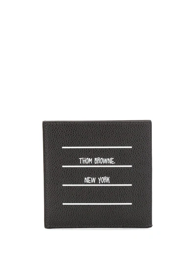 Thom Browne Paper Label Cardholder - 黑色 In Grey