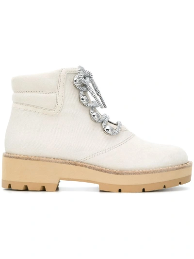3.1 Phillip Lim Dylan Canvas Lace-up Hiking Boots In Neutrals