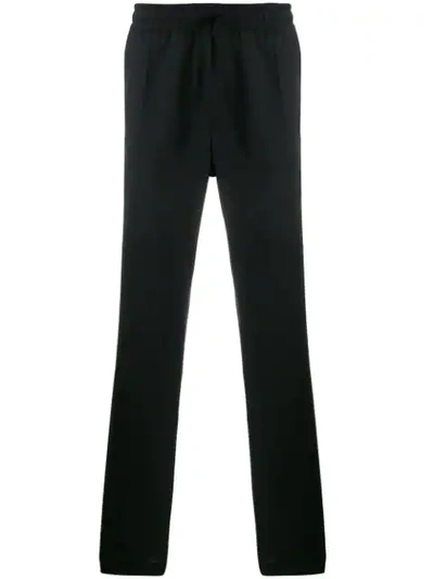 Versace Stretch Straight Leg Trousers In Black