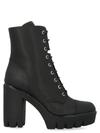 Giuseppe Zanotti Combat Boots In Black Leather In Black