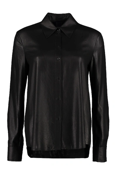 Pinko Smorzare Georgette Shirt In Black