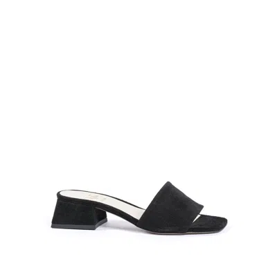 19v69 Italia Black Leather Sandal