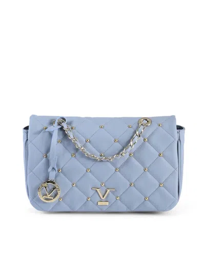 19v69 Italia Blue Leather Shoulder Women's Bag