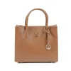 19v69 Italia Brown Leather Tote Bag In Brown