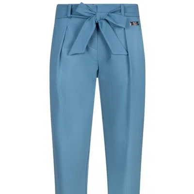 19v69 Italia By Versace 19.69 Abbigliamento Sportivo Srl Women's Paper Bag Trousers Pisa - Blue