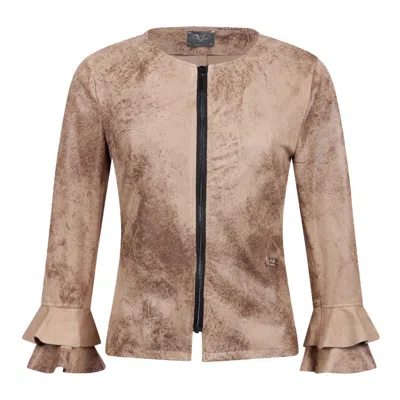 19v69 Italia By Versace 19.69 Abbigliamento Sportivo Srl Women's Brown Jacket Udine- Beige