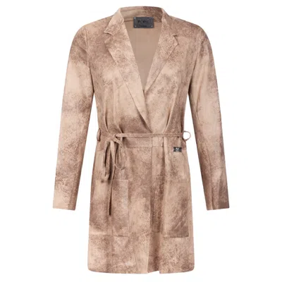 19v69 Italia By Versace 19.69 Abbigliamento Sportivo Srl Women's Brown Trench Coat Parma- Beige