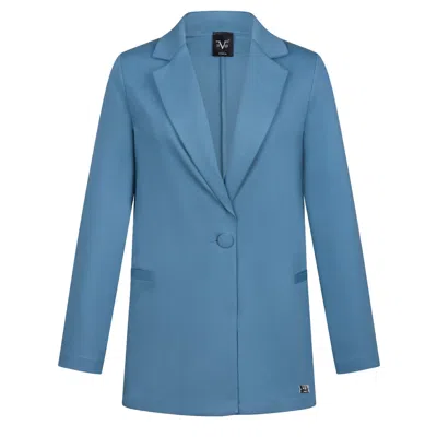 19v69 Italia By Versace 19.69 Abbigliamento Sportivo Srl Women's Oversize Blazer Bologna- Raf Blue