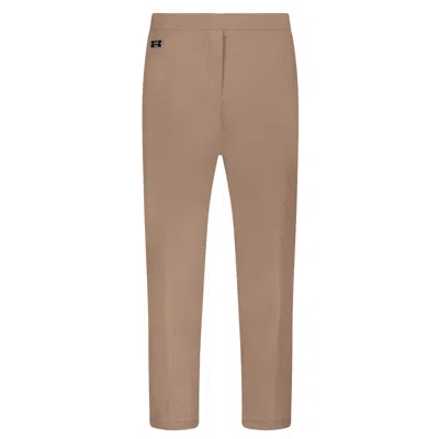 19v69 Italia By Versace 19.69 Abbigliamento Sportivo Srl Women's Oversize Straight Leg Trousers Rimini- Brown