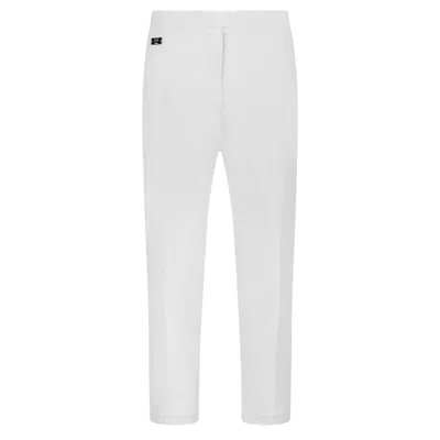 19v69 Italia By Versace 19.69 Abbigliamento Sportivo Srl Women's Oversize Straight Leg Trousers Rimini- White
