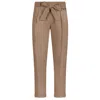 19v69 Italia By Versace 19.69 Abbigliamento Sportivo Srl Women's Paper Bag Trousers Pisa - Brown In Brown