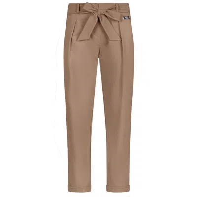 19v69 Italia By Versace 19.69 Abbigliamento Sportivo Srl Women's Paper Bag Trousers Pisa - Brown