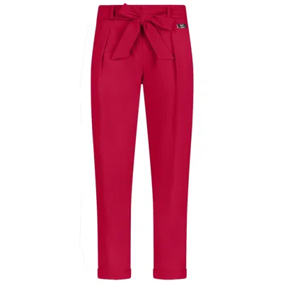 19v69 Italia By Versace 19.69 Abbigliamento Sportivo Srl Women's Red Paper Bag Trousers Pisa - Bordeaux