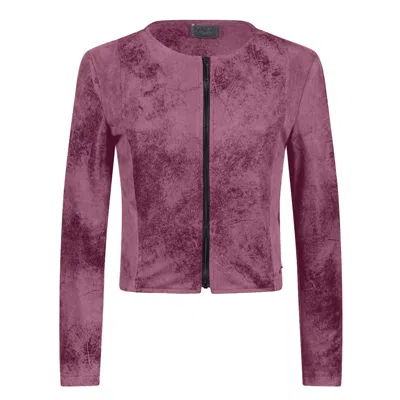 19v69 Italia By Versace 19.69 Abbigliamento Sportivo Srl Women's Pink / Purple Biker Jacket Lecce- Rosewood In Pink/purple