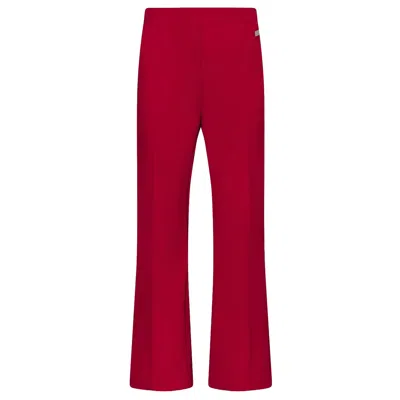 19v69 Italia By Versace 19.69 Abbigliamento Sportivo Srl Women's Red Flare Trousers Trieste- Bordeaux