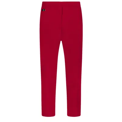 19v69 Italia By Versace 19.69 Abbigliamento Sportivo Srl Women's Red Oversize Straight Lef Trousers Rimini- Bordeaux