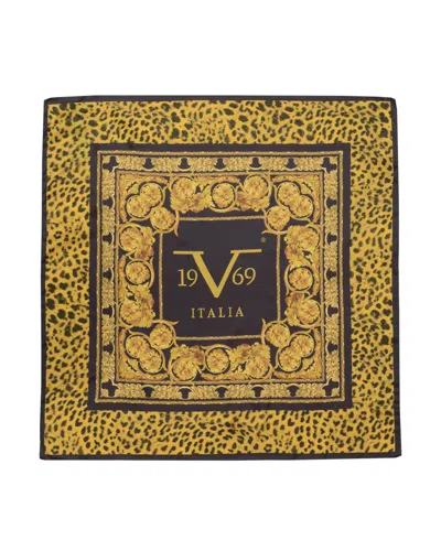 19v69 Italia Multicolor Polyester Scarf In Yellow