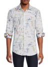 1...LIKE NO OTHER MEN'S PRINTED BUTTON DOWN SHIRT