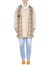 1/off Check Pattern Coat In Beige