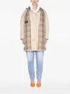 1/off Check Pattern Coat In Neutral