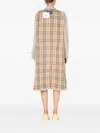 1/off Check Pattern Coat In Neutral