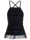 1/off 'checked Scarf' Top In Multi