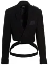 1/off Multicolor Cropped Blazer Jacket In Black