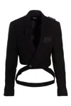 1/off 'cropped' Blazer Jacket In Black