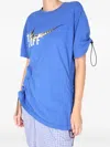 1/off Drawstring Dress In Blue