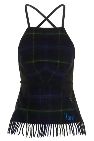 1/off Halter Top With Fringed Hem In Multi