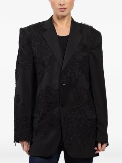 1/off Lace Single-breasted Blazer In Black
