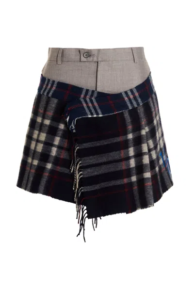 1/off Mini Skirt With Sartorial Details In Multi