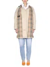 1/off Oversized Patchwork Trench Coat In Brown