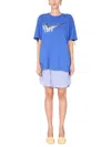 1/off Remade Crewneck T-shirt Dress In Blue