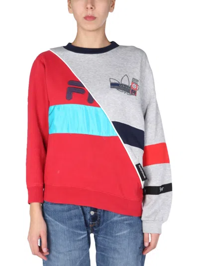 1/off Unisex Remade Crew Neck Sweatshirt In Multi