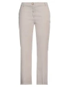 1-one Woman Jeans Light Grey Size 10 Cotton, Elastane In Grey