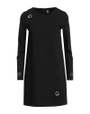 1-one Woman Mini Dress Black Size 10 Viscose, Polyamide, Elastane