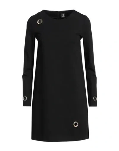 1-one Woman Mini Dress Black Size 10 Viscose, Polyamide, Elastane