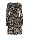 1-one Woman Mini Dress Black Size 4 Polyester, Elastane In Black