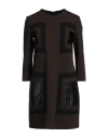 1-one Woman Mini Dress Charcoal Size 10 Viscose, Nylon, Elastane, Polyester, Polyurethane In Grey