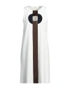 1-one Woman Mini Dress White Size 8 Viscose, Polyamide, Elastane, Acetate, Silk