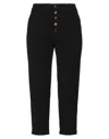 1-one Woman Pants Black Size 2 Polyester, Elastane In Black