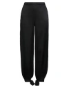 1-one Woman Pants Black Size 4 Acetate, Silk