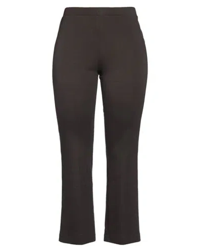 1-one Woman Pants Dark Brown Size 10 Viscose, Polyamide, Elastane In Brown