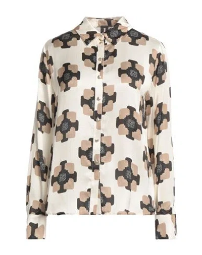 1-one Woman Shirt Beige Size 10 Viscose