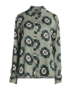 1-one Woman Shirt Sage Green Size 8 Viscose In Sage Green
