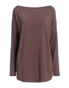 1-one Woman T-shirt Chocolate Brown Size 8 Viloft, Elastane